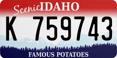ID license plate K759743