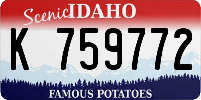 ID license plate K759772