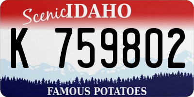 ID license plate K759802