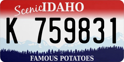 ID license plate K759831