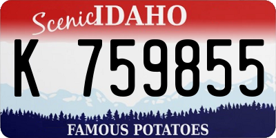ID license plate K759855