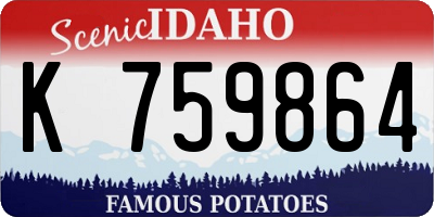 ID license plate K759864