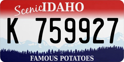 ID license plate K759927