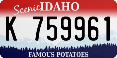 ID license plate K759961