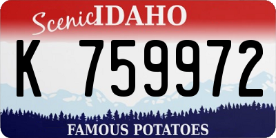 ID license plate K759972