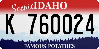 ID license plate K760024