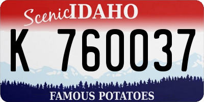 ID license plate K760037