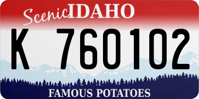 ID license plate K760102
