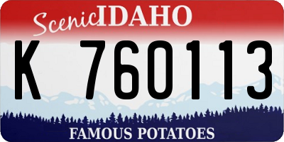 ID license plate K760113