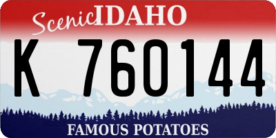 ID license plate K760144