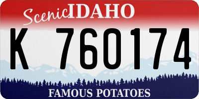 ID license plate K760174