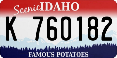 ID license plate K760182