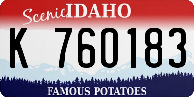 ID license plate K760183