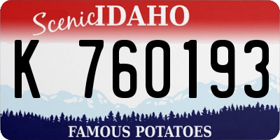 ID license plate K760193