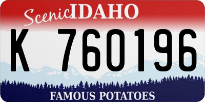ID license plate K760196