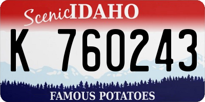 ID license plate K760243