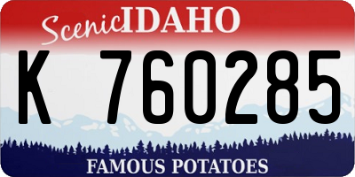 ID license plate K760285