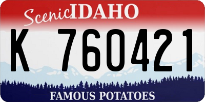 ID license plate K760421