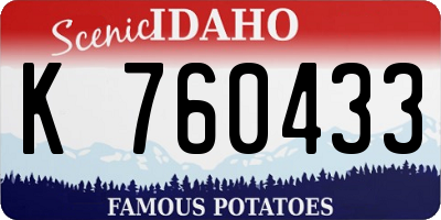 ID license plate K760433