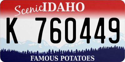 ID license plate K760449