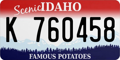 ID license plate K760458