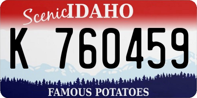 ID license plate K760459