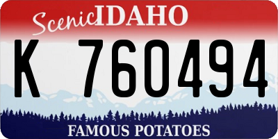 ID license plate K760494