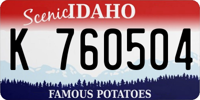 ID license plate K760504