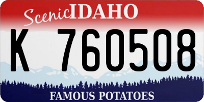 ID license plate K760508