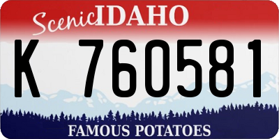 ID license plate K760581