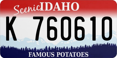 ID license plate K760610