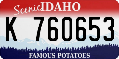 ID license plate K760653