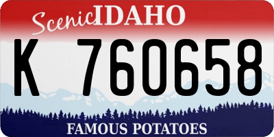 ID license plate K760658
