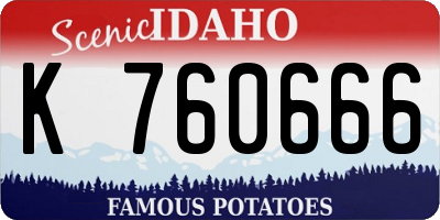 ID license plate K760666