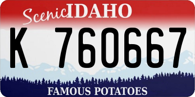 ID license plate K760667