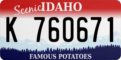 ID license plate K760671