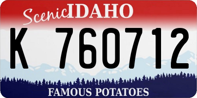 ID license plate K760712