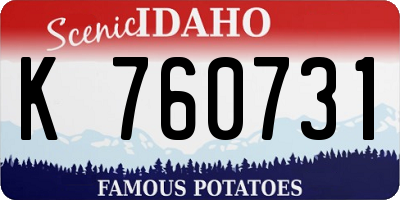 ID license plate K760731
