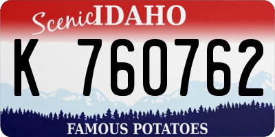 ID license plate K760762