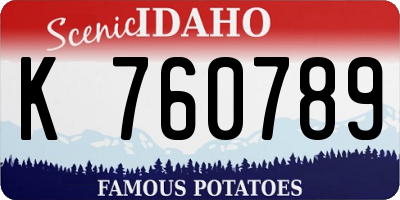 ID license plate K760789