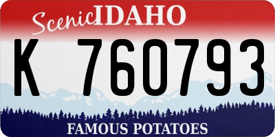 ID license plate K760793