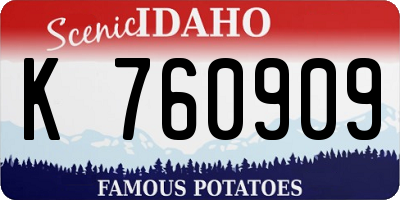 ID license plate K760909
