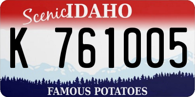 ID license plate K761005