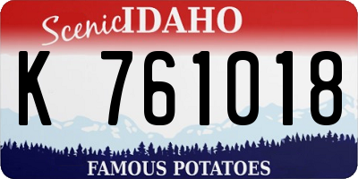 ID license plate K761018