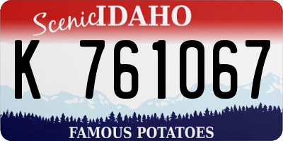 ID license plate K761067