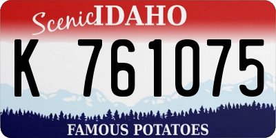 ID license plate K761075