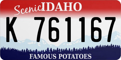 ID license plate K761167