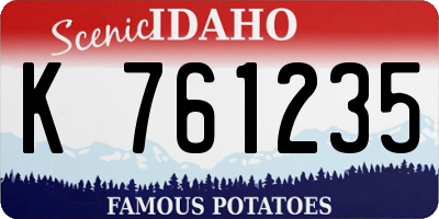 ID license plate K761235