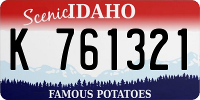 ID license plate K761321
