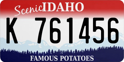 ID license plate K761456